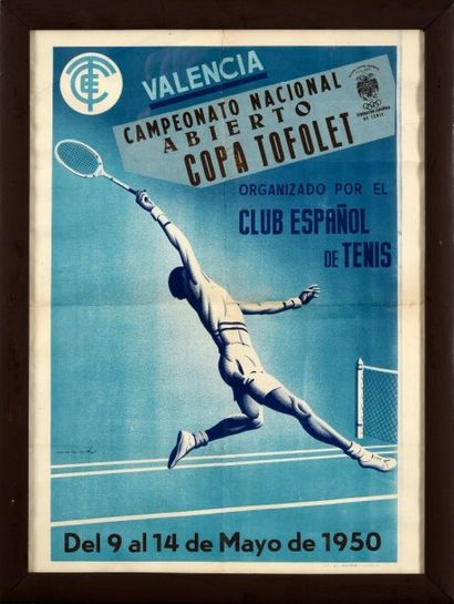 null Affiche du Championnat National Open de Valence. «Coupe Tofolet» du 9 au 14...