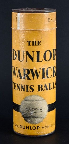 null Boite de balles en carton de la marque Dunlop modèle Warwick. Années 40 (avec...