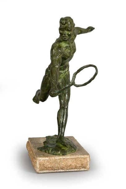 null Sculpture en bronze «La volée». Par Paul Sersté (1910-2000). Signature de l’artiste...