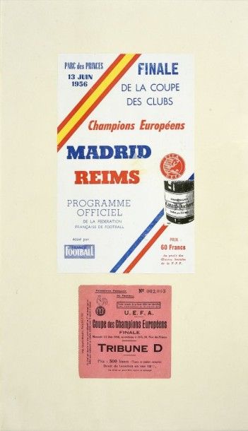 null Billet de la rencontre opposant le Real Madrid au Stade de Reims le 13 juin...