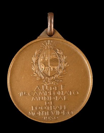 null Médaille commémorative de la 1ere Coupe du Monde en 1930 à Montevideo (Uruguay)....