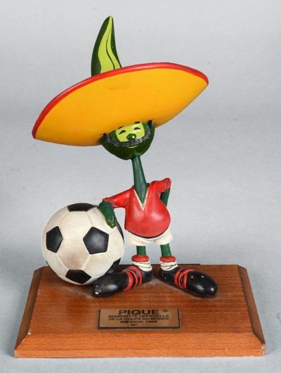 null Mascotte officielle «Pique» pour la Coupe du Monde 1986 au Mexique. Série limitée...