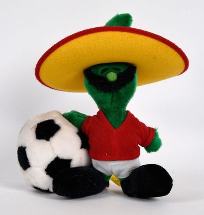 null Mascotte «Pique» pour la Coupe du Monde 1986 au Mexique. Peluche. Hauteur 26...