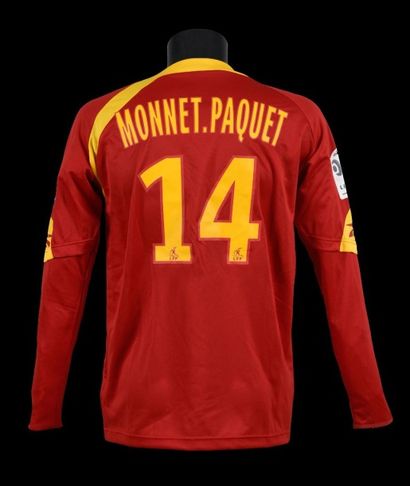 null Kévin Monnet-Paquet n° 14. Maillot du RC Lens pour la saison2009-2010 de Ligue...