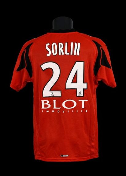 null Olivier Sorlin n° 24. Maillot du Stade Rennais pour la saison2007-2008 de Ligue...
