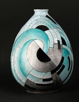 CAMILLE FAURE (1875-1956) atelier de Vase «Primerose» de forme ovoïde à col étranglé...
