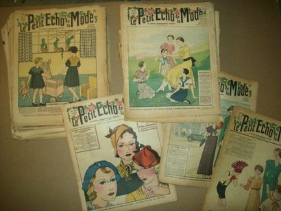 null Le Petit Echo de la Mode, 1934-1935, ensemble de 75 numéros hebdomadaires.
