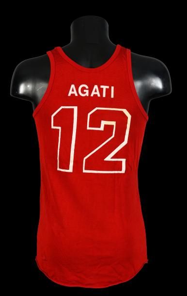null Francis Agati n°12.
Maillot porté avec le Nice Basket Club à la fin des années...