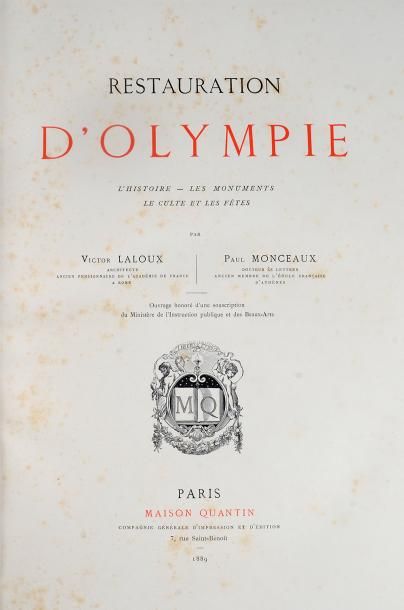 null OLYMPIE 1889
Livre La Restauration d'Olympie. Edité en 1889. L'histoire, les...