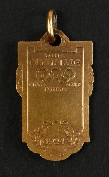 null Médaille. «Le Salut» par Becker pour la VIIIème Olympiade d'été avec au dos...