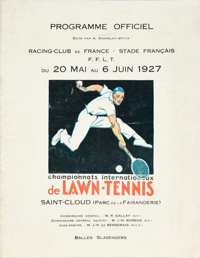 null Programme officiel des Championnats Internationnaux de France 1927 à Saint Cloud...