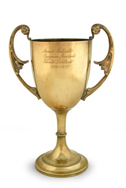 null Trophée de Champion du Monde de vitesse amateur 1926-27 attribué à Avanti Martinetti...
