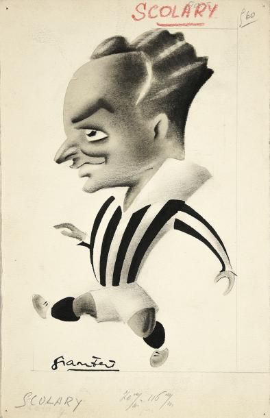 Grambert Bernard (1908-1958) Caricaturiste et illustrateur. Dessin original de Lucien...