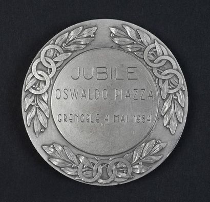 null Médaille du Jubilé Oswaldo Piazza à Grenoble le 4 mai 1984 avec la présence...