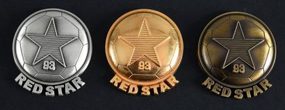null Ensemble de 3 médailles du Red Star 93. Club fondé en 1897 (par Jules Rimet...