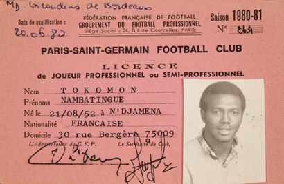 null Nambatingue Tokomon dit «Toko».
Licence de joueur professionnel au Paris Saint-Germain...