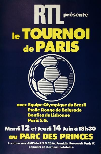 null Rare affiche du Tournoi de Paris 1979. Le PSG s'inclinera face à l'Etoile Rouge...