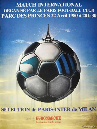 null Affiche du match International entre la sélection de Paris et l'Inter de Milan...