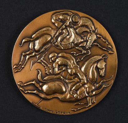null Médaille en bronze du polo de Paris signée Louis Leygue. Club fondé en 1892,...