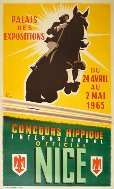 null Affiche du Concours Hippique International de Nice du 24 avril au 2 mai 1965....