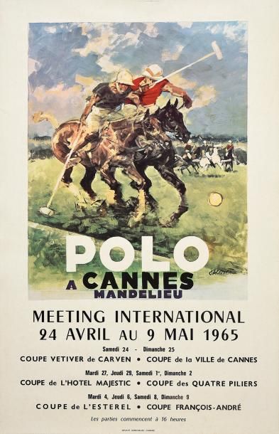 null Affiche du Meeting International de polo à Cannes en 1965. Illustration de Jacquot.
Dim....