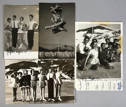 null Ensemble de Coupes du Grand Prix de patinage 1950 du Sporting Club de Genève...