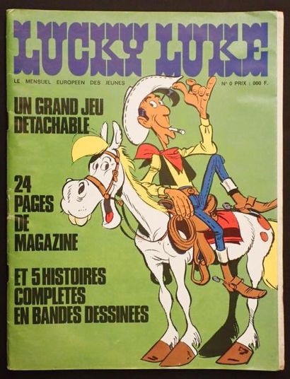 MORRIS Magazine Lucky Luke n°0 (Numéro Zéro).
Rarissime exemplaire destiné à l'origine...