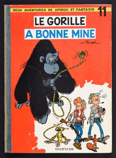 FRANQUIN SPIROU 11. Le gorille a bonne mine.
Edition originale. DL 1959 Dos papier...
