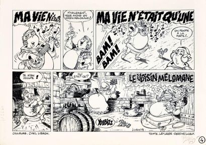 LUGUY Philippe (Guy Liéron, né en 1948) Histoire courte en 2 planches - Percevan....