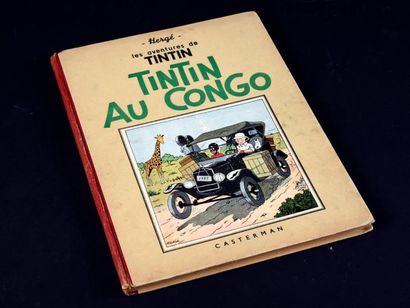HERGÉ TINTIN 02. TINTIN AU CONGO. Casterman A15. 1941.
Quatre hors texte couleurs,...