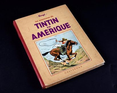 HERGÉ TINTIN 03. TINTIN EN AMÉRIQUE. A8. 1939.
Edition Reporter Casterman. Gardes...