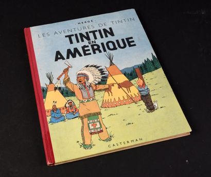 HERGÉ TINTIN 03. Tintin en Amérique, Edition originale B1.
 Casterman 1946. Copyright...