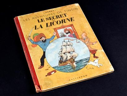 HERGÉ TINTIN 11. LE SECRET DE LA LICORNE.
EDITION ORIGINALE A20 BLANC avec numéro...