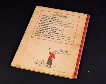 HERGÉ TINTIN 11. LE SECRET DE LA LICORNE.
EDITION ORIGINALE A20 BLANC avec numéro...