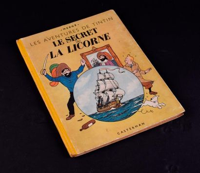 HERGÉ TINTIN 11. LE SECRET DE LA LICORNE. B1 1946.
Dos Jaune. Papier normal. Superbe...