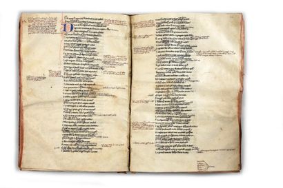 OVIDE Métamorphoses. France, XIVe siècle.
Un volume in-8° (150 x 215 mm), basane....