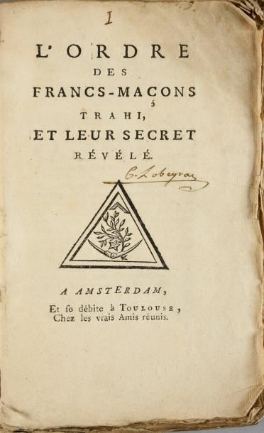 null L'ordre des Francs-Maçons trahi, et leur secret révélé.
Amsterdam et Toulouse,...