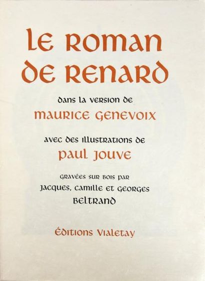 MAURICE GENEVOIX «Le Roman de Renard». 2
Volumes. Illustrations de Paul Jouve gravées...