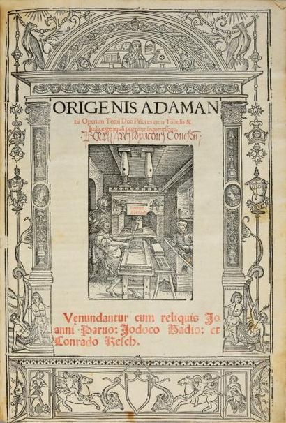 ORIGÈNE Origenis Adamantii Operum [...].
Venundantur cum reliquis Joanni PARUO, Jodoco...