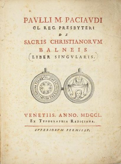 Paolo Maria PACIAUDI Paulli M. Paciaudi, cl. reg.
presbyteri, De sacris christianorum...