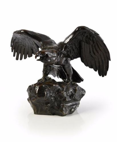 Antoine Louis Barye (1795-1875). d'après Aigle.
Bronze à patine brun-nuancé, signé...