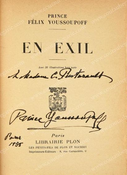 null * YOUSSOUPOFF, prince Félix (1887-1967).
En exil (1919-1953), publié aux éditions...