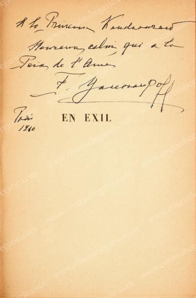 null * YOUSSOUPOFF, prince Félix (1887-1967).
En exil (1919-1953), publié aux éditions...