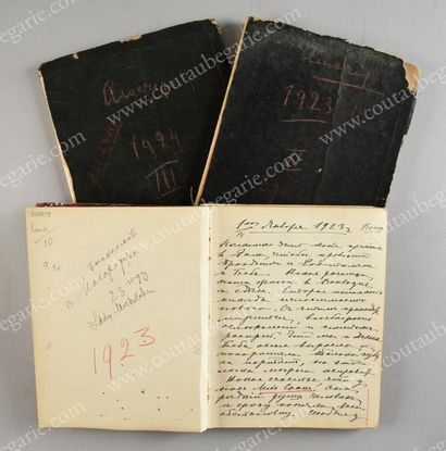 null Souvenirs de SON VOYAGE
EN AMÉRIQUE EN 1923-1924.
Texte autographe manuscrit,...