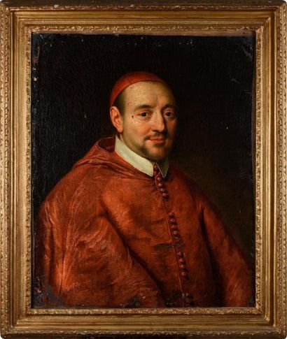 Ecole Française du XVIIe, atelier de Philippe de CHAMPAIGNE 
Portrait du cardinal...