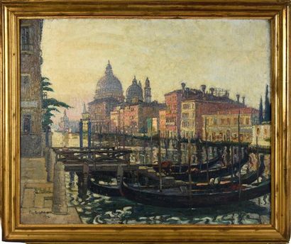 Pierre Gaston RIGAUD (Bordeaux 1874 - 1939) 
Vue de Venise.
Toile, signée en bas...