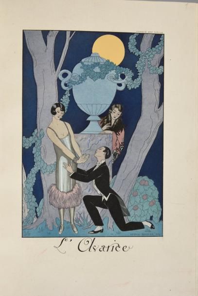 BARBIER GEORGES Falbalas et fanfreluches, Almanach pour 1925, Jules Meynial, Paris,...