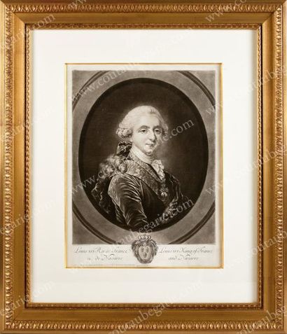 BROOKSHAW Richard (1748-1779) Portrait de Louis XVI, roi de France (1754-1793).
Gravure...