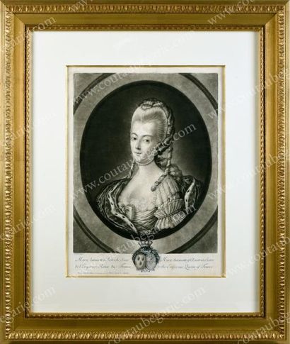 BROOKSHAW Richard (1748-1779) Portrait de Marie-Antoinette, reine de France (1755-1793).
Gravure...