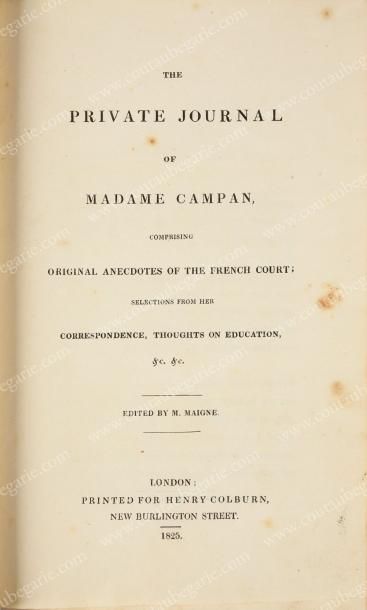 null MADAME CAMPAN.
The journal of Madame Campan, comprising original anecdotes of...
